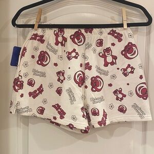 Toy Story Lotso Bear Pajama Shorts NWT